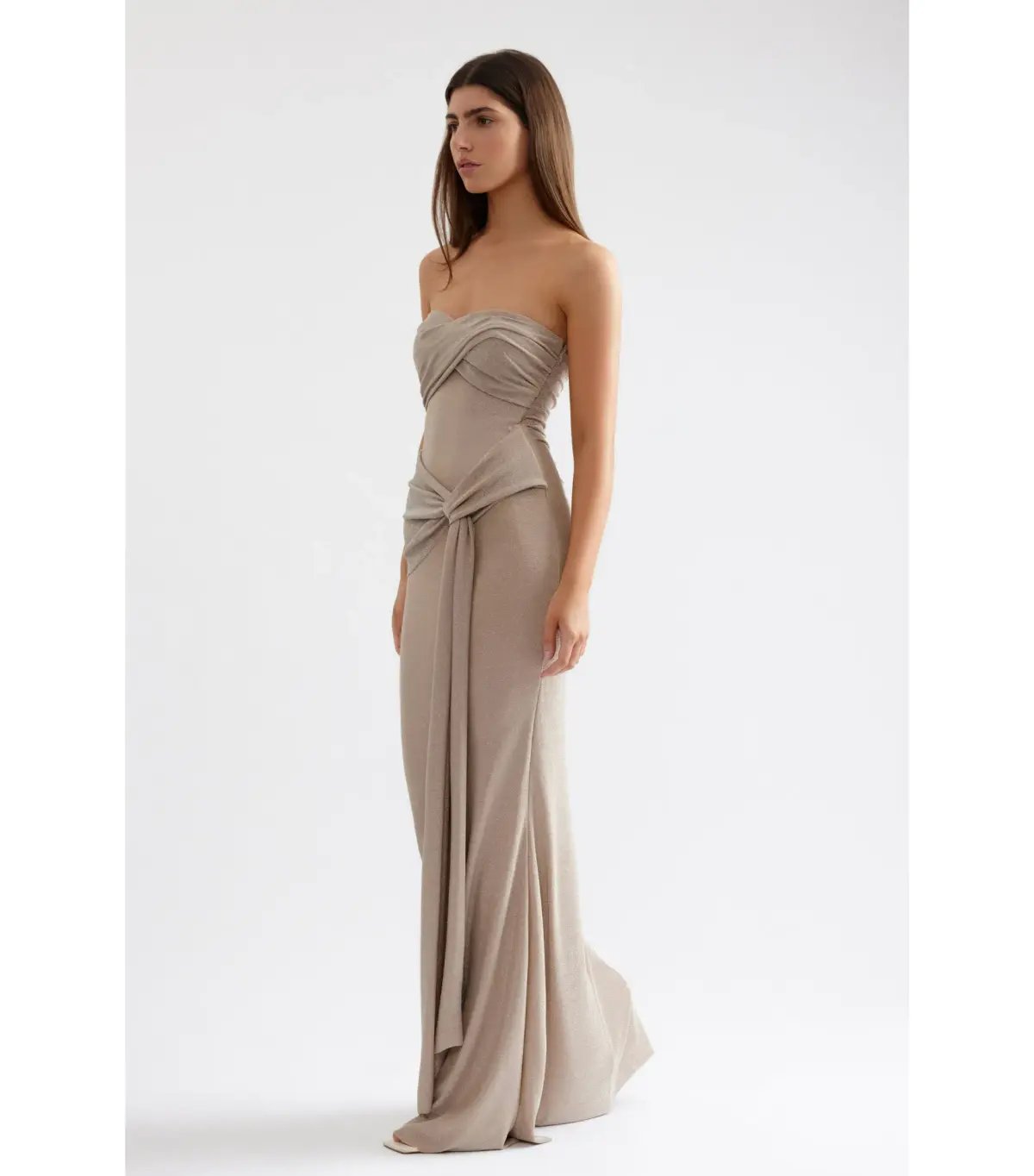 Lexi Tiffany Maxi Dress Champagne Size 6 photo 2