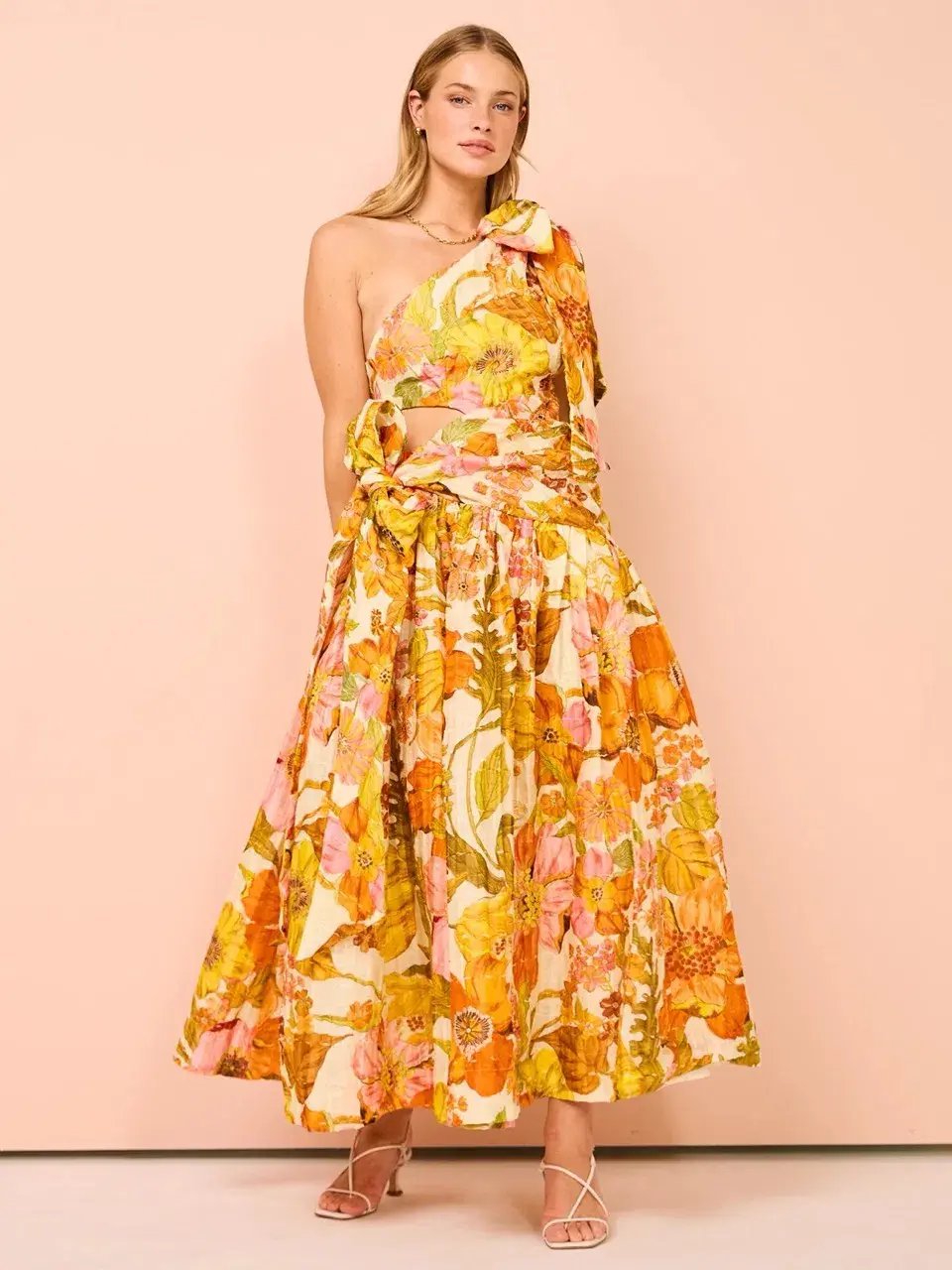 Alemais Silas One Shoulder Maxi Gown Multi Size 10 photo 2