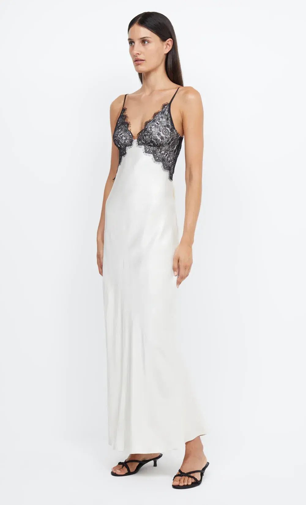 Bec & Bridge Emery Lace Maxi Dress White/Black Size 6 photo 3