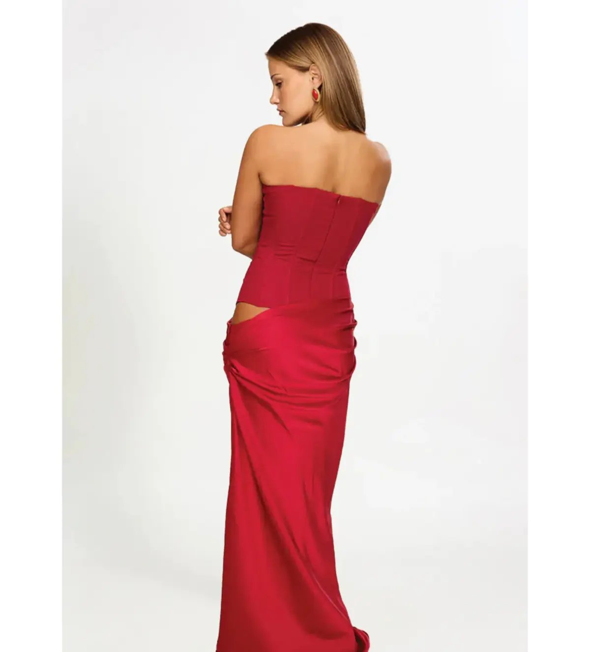 Hntr The Label Huxley Gown Maxi Dress In Wine Size AU 8 photo 4