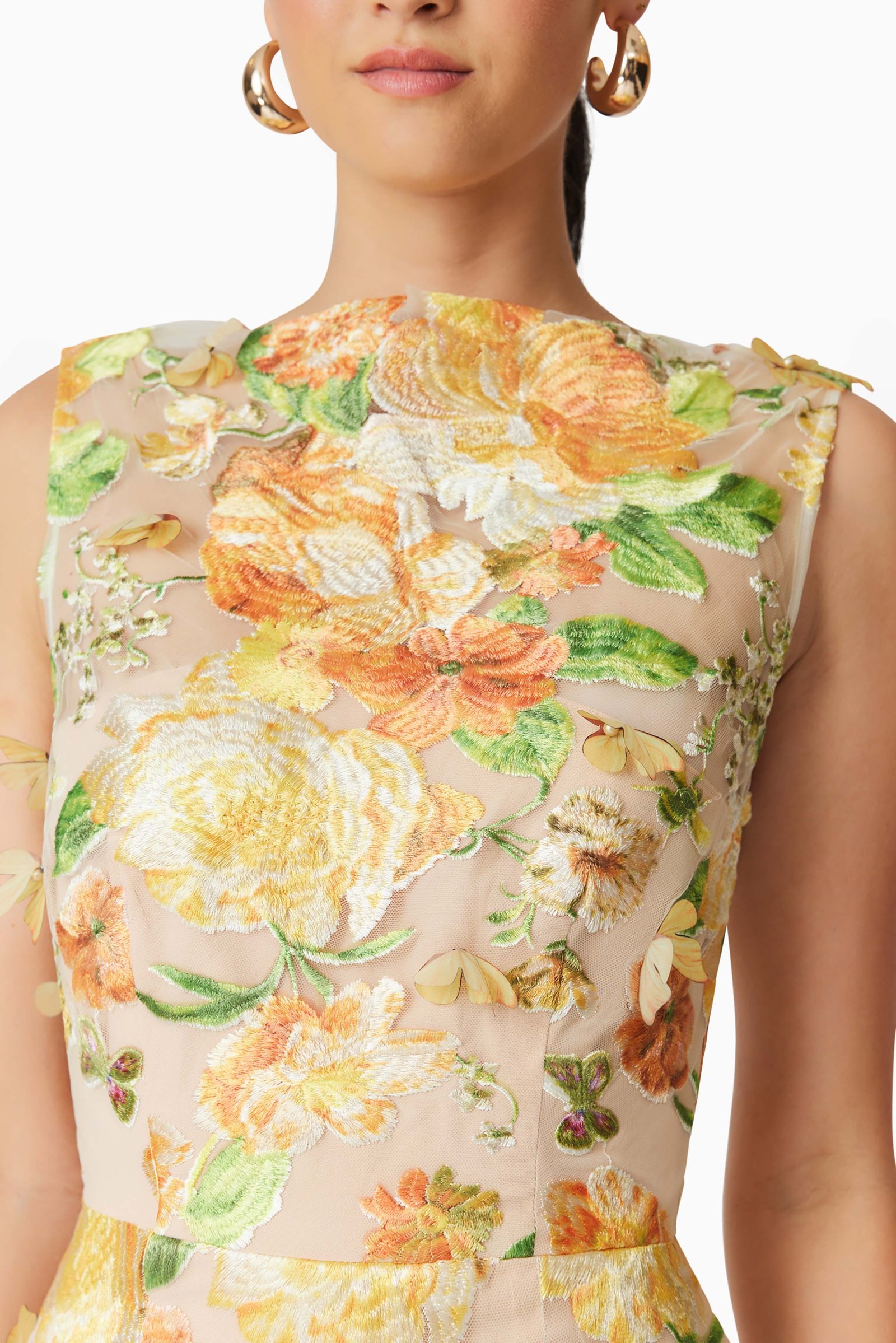 ELLIATT AELLA MIDI DRESS - YELLOW MULTI photo 6