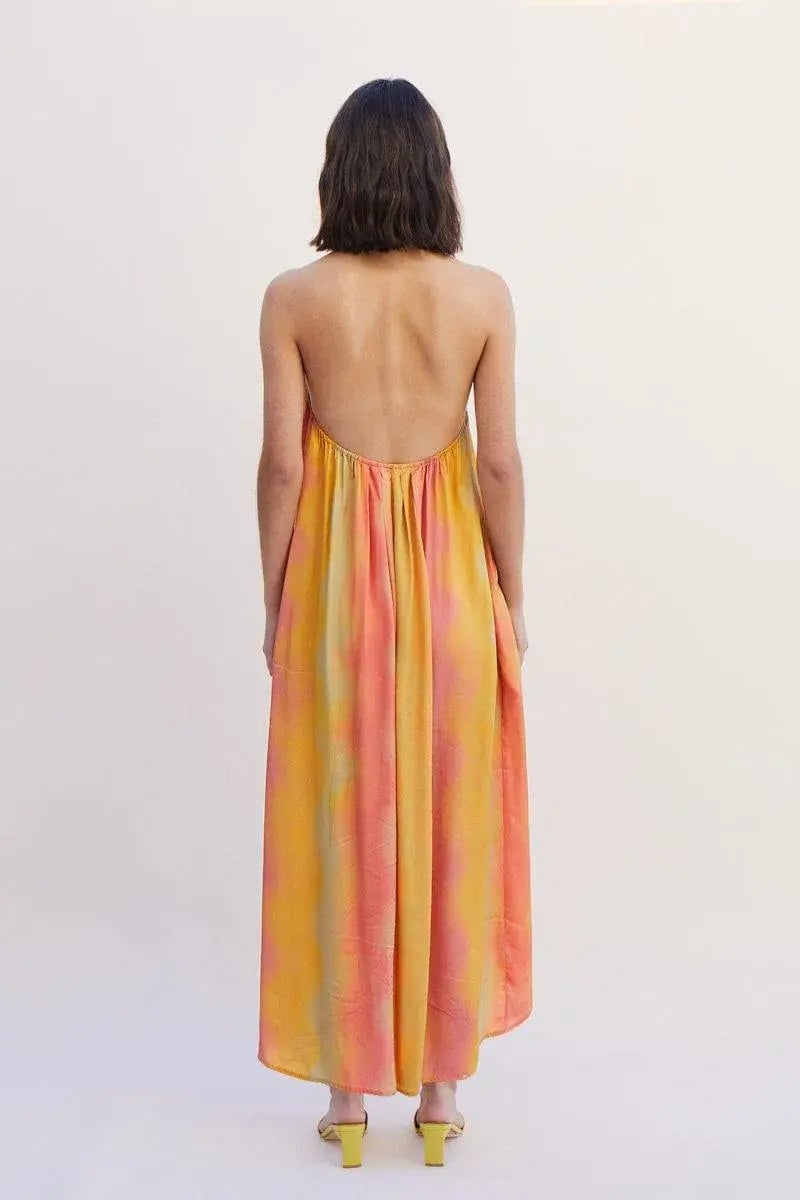 Suboo Sundown Halterneck Maxi Dress Sunset Ombre Size XS/Au 6 photo 3