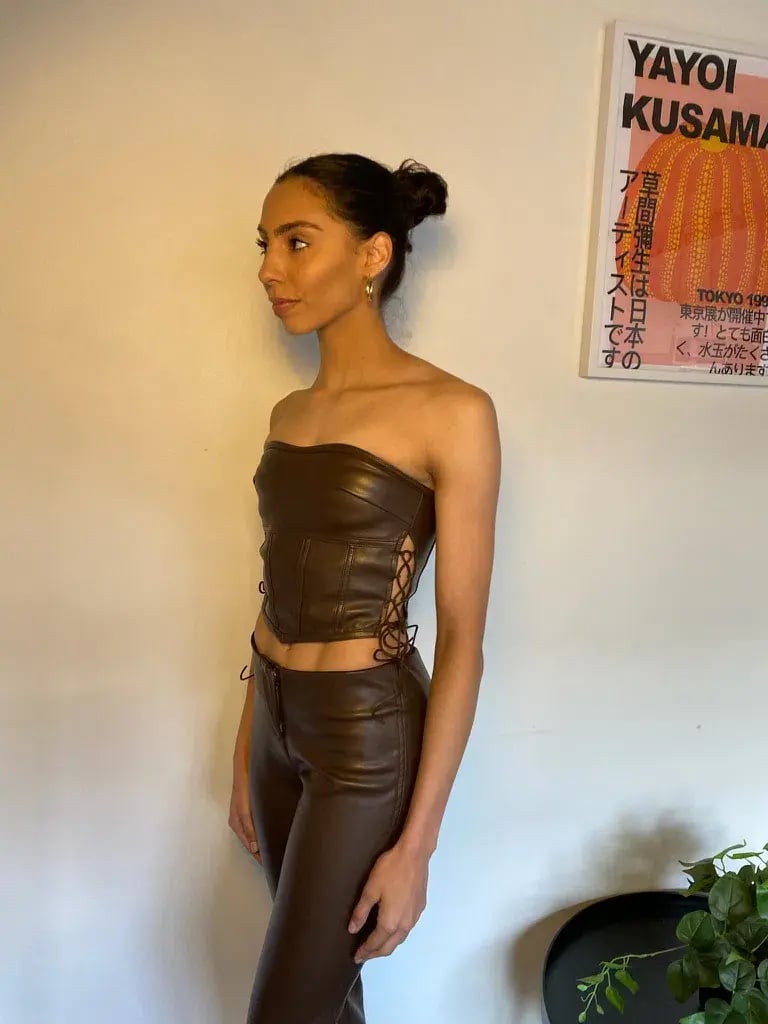 I.AM.GIA Vena Top & Estyn Pants Set Brown Size 6 photo 5