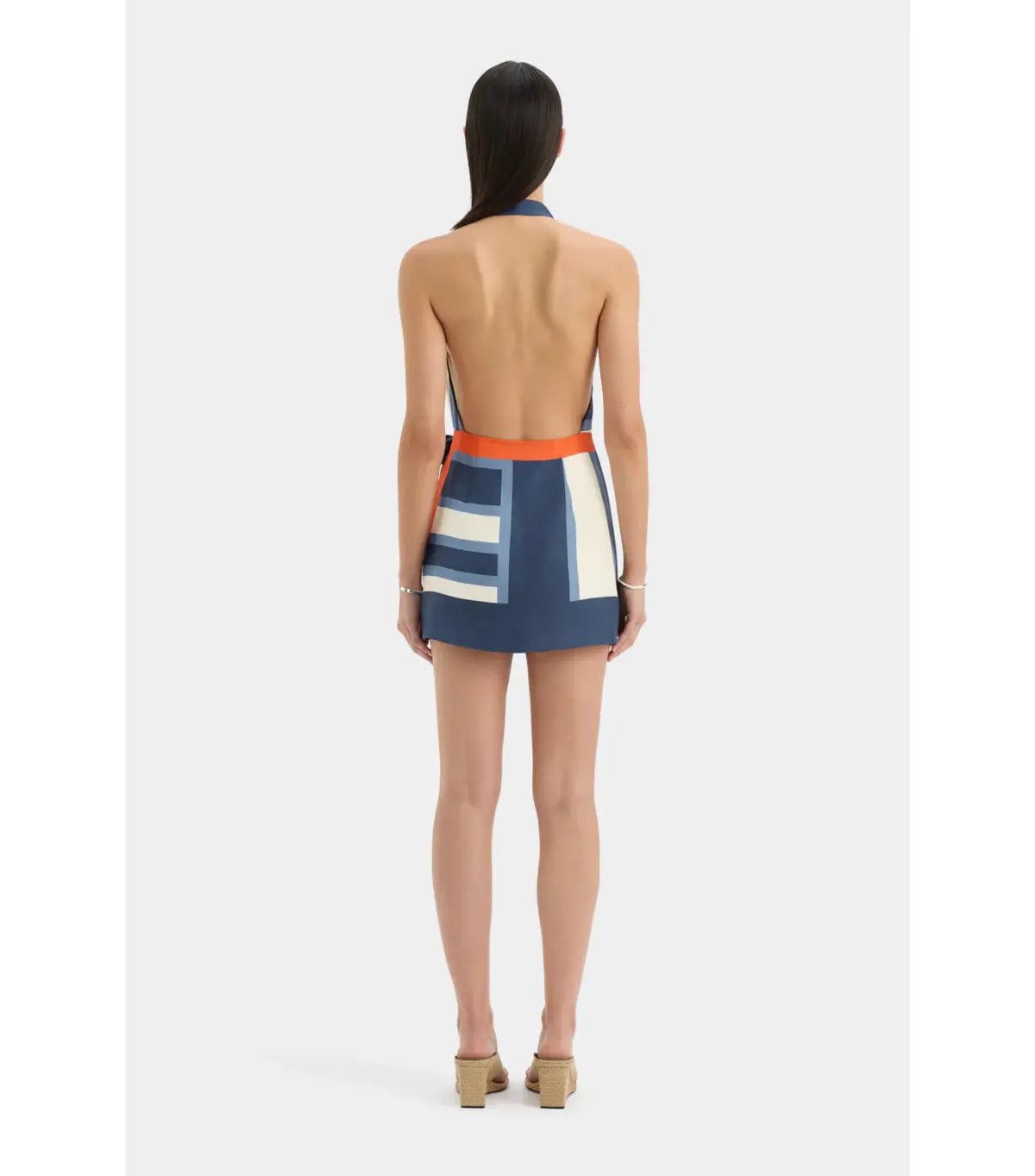 Sir The Label Dazed Wrap Halter Mini Dress Studio Print Size 1 / AU 8 photo 2