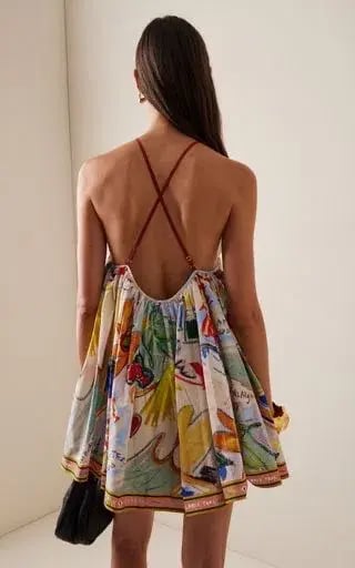 ALEMAIS La Charrasca Halter Mini Dress Multi Size 10 AU photo 7