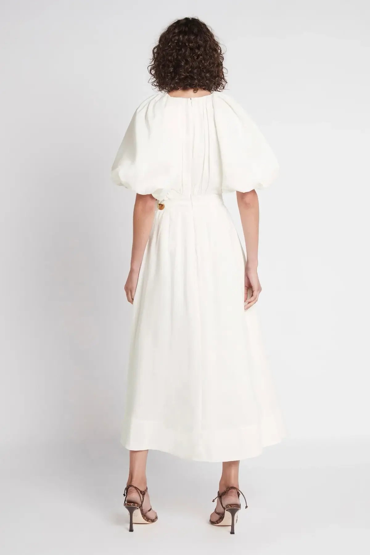 Aje Virtuous Asymmetric Midi Dress White Size 10 photo 4