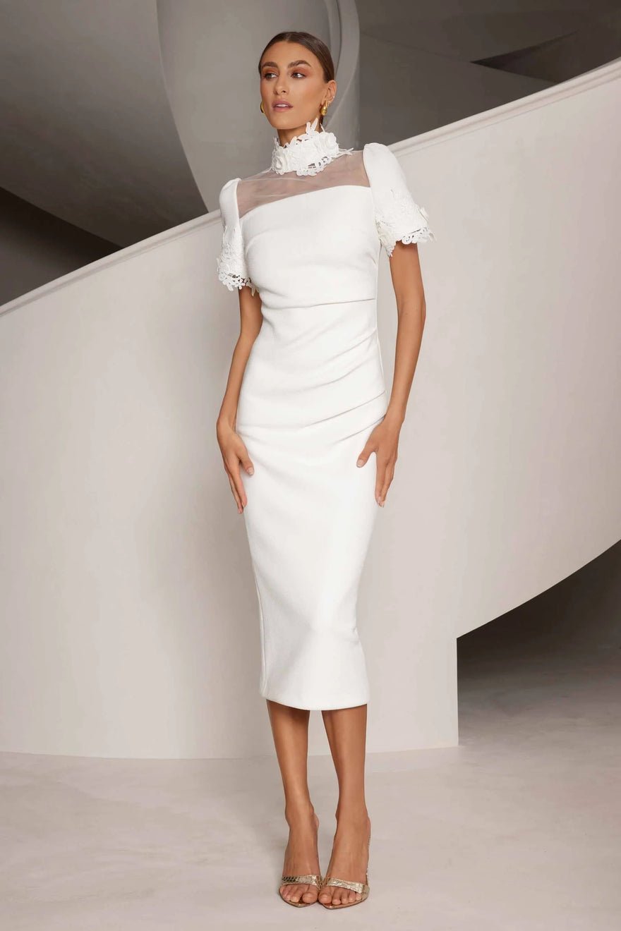Elle Zeitoune Anne Midi Dress - White photo 3