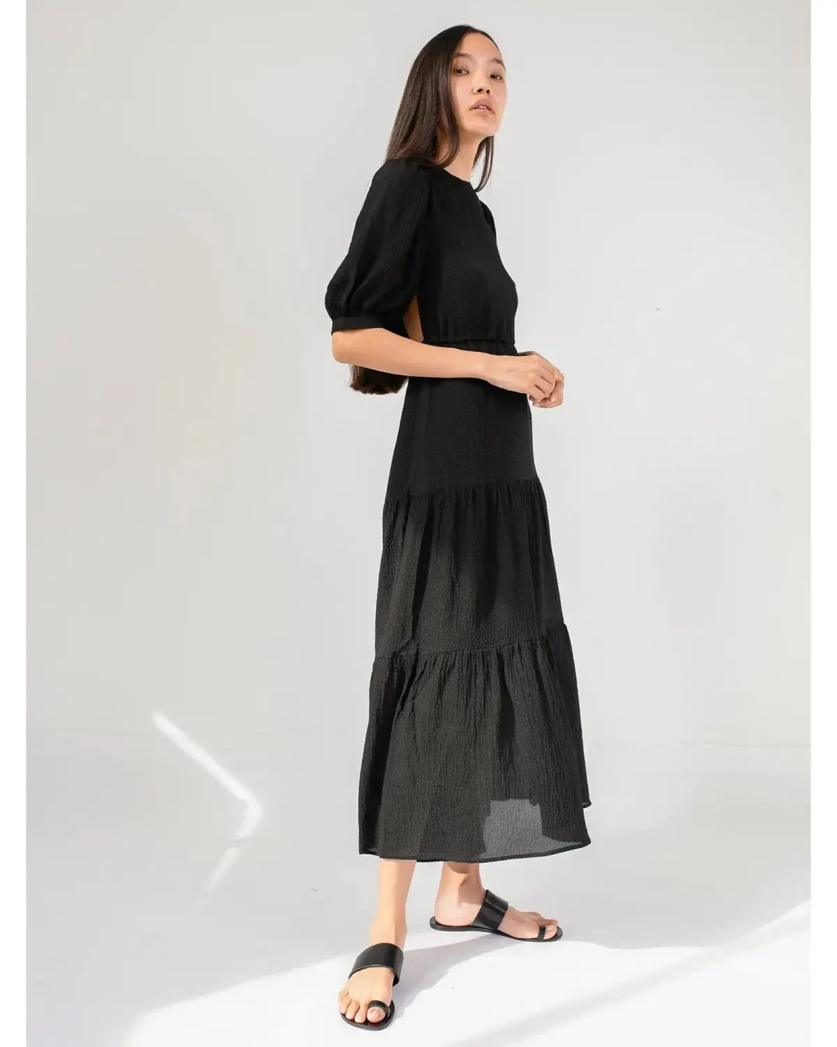 Sir The Label Indre Open Back Midi Dress Black Size 1 / AU 8 photo 2