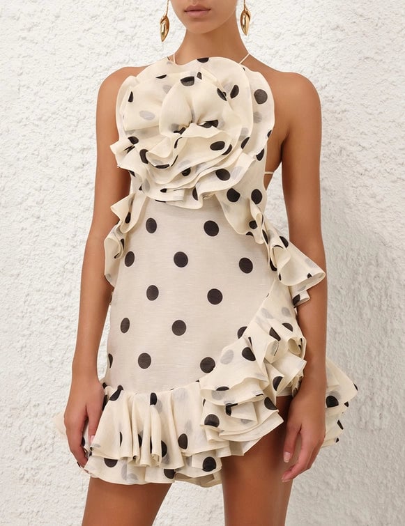 Zimmermann Crush Ruffle Halter Mini Dress photo 4