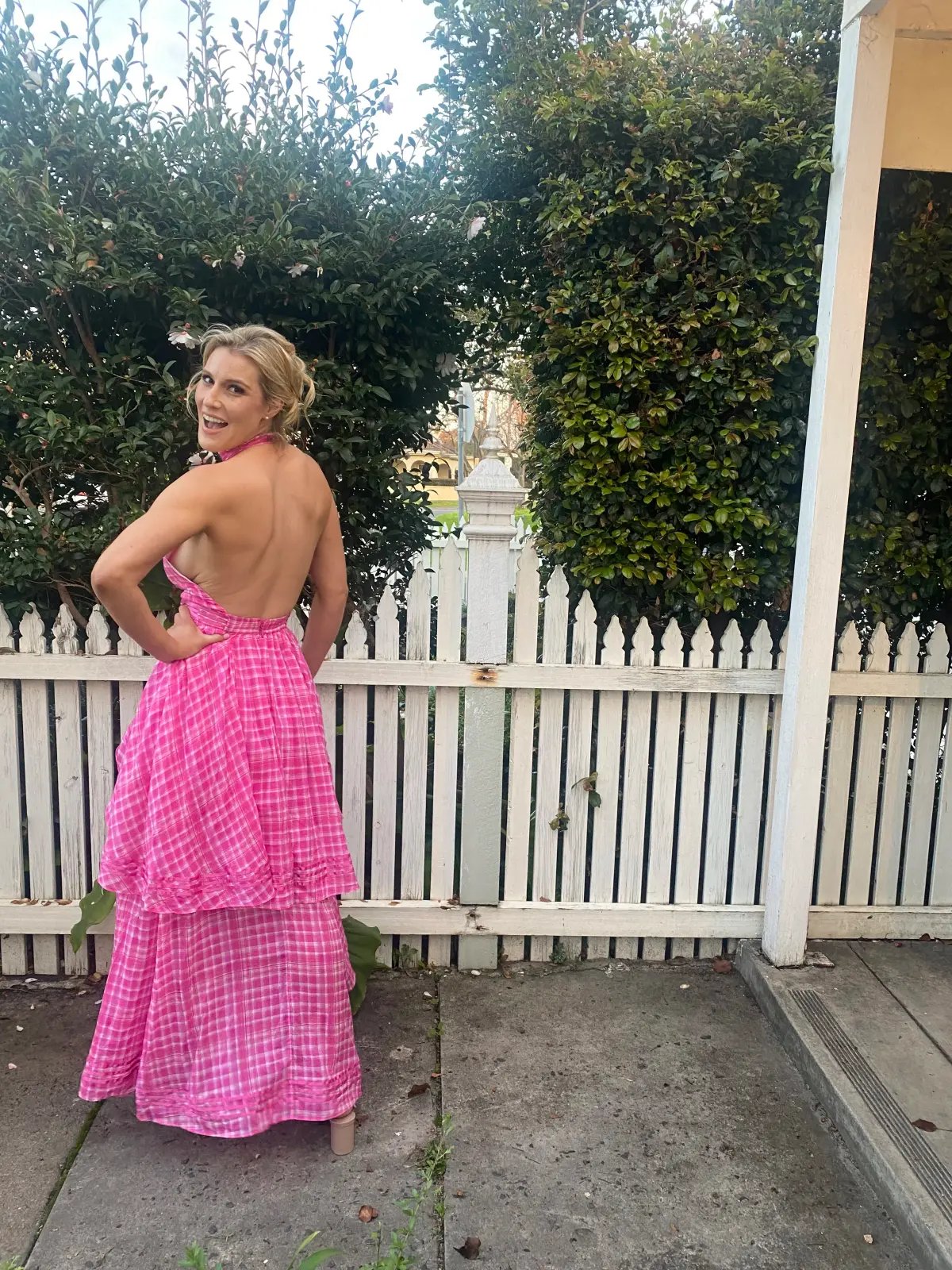 Aje Bungalow Sienna Dress Pink Size 10 photo 2