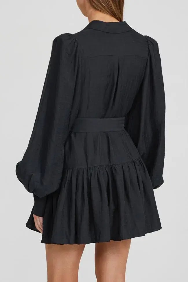 Acler Sherwood Mini Dress Black Size 10 photo 3
