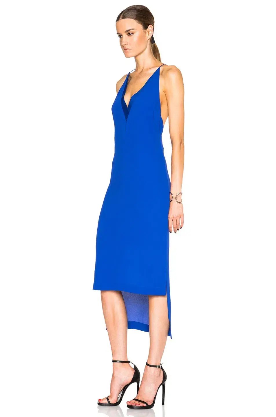 Dion Lee Fine Line Cami Slip Dress in Cobalt Blue Size 8 photo 2