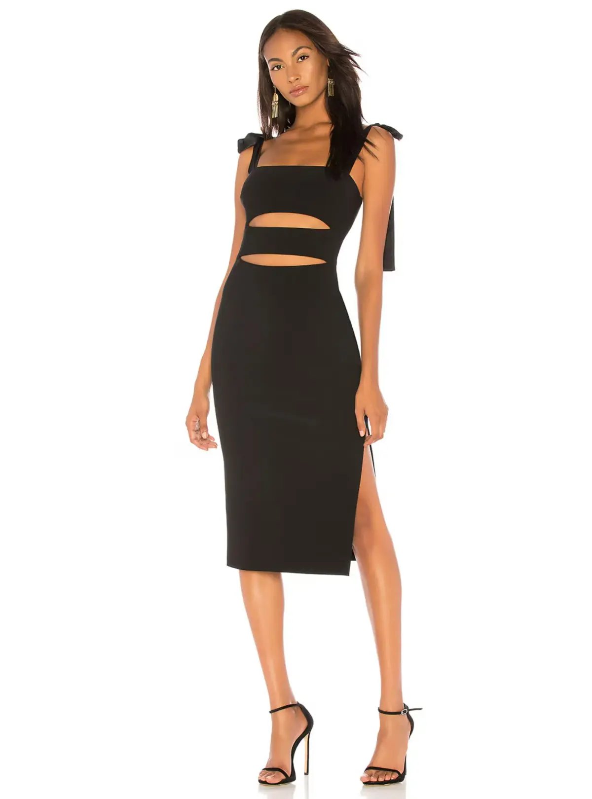 Bec & Bridge Tasha Cutout Midi Dress Black Size AU 6 photo 2