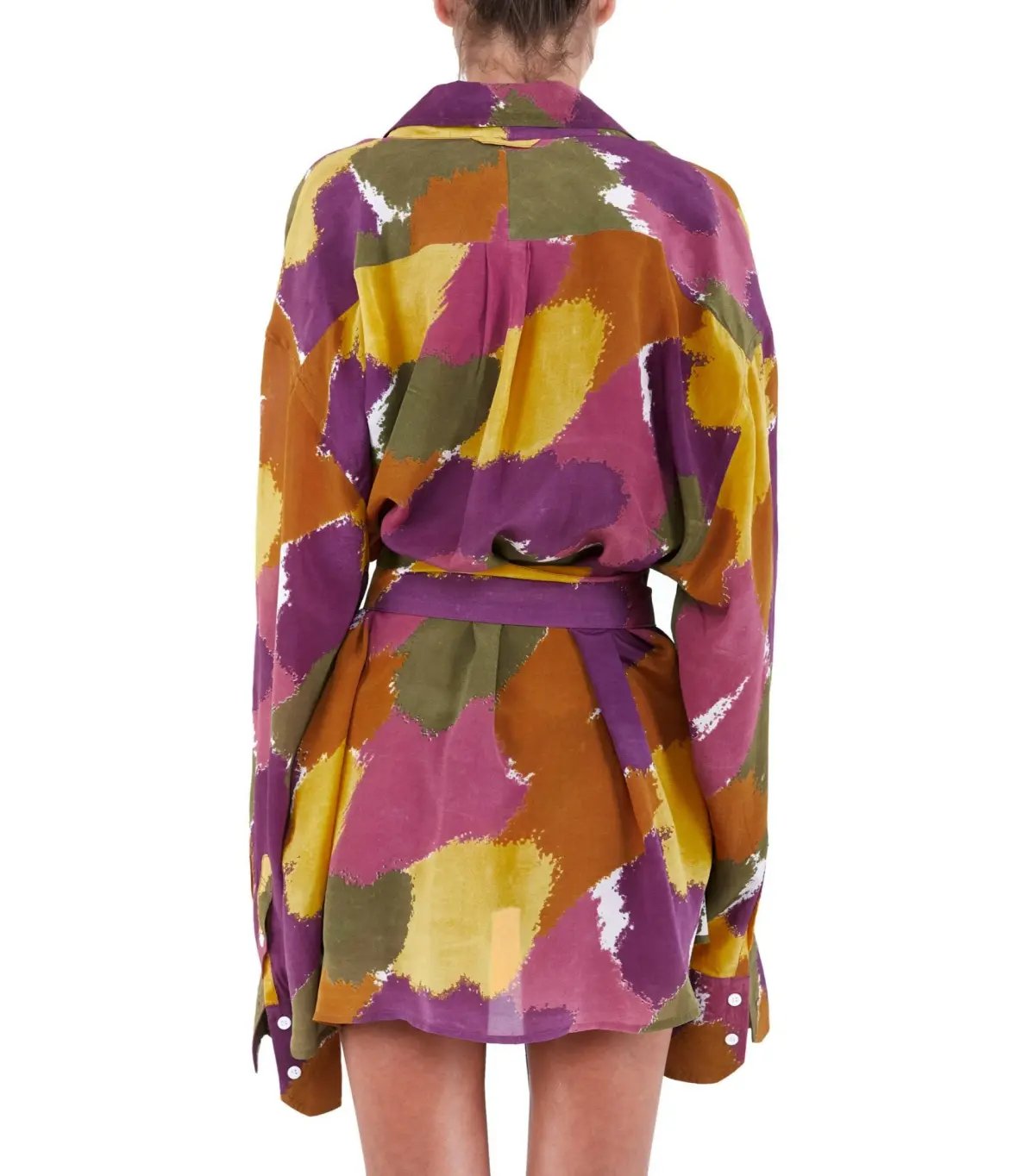Bamba Swim Titan Shirt Dress In Dry Brush Print Size S / AU 8 photo 3