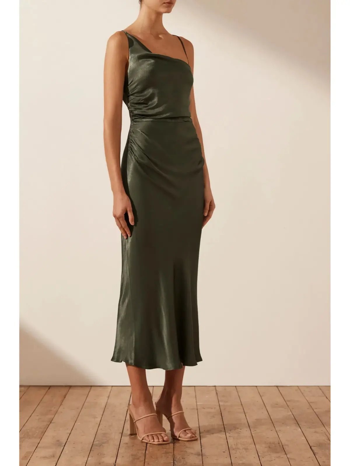 Shona Joy Giorgia Cowl Midi Dress in Forest Size AU 12 photo 2