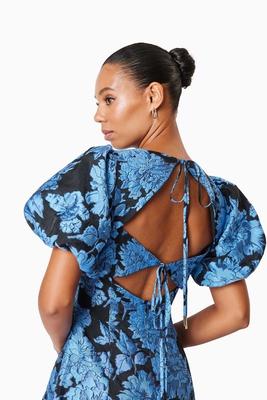 ELLIATT KAYLA MIDI DRESS - BLUE BLACK photo 5