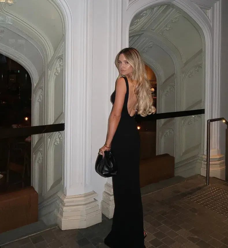 Effie Kats Verona Gown Black Size M / AU 10 photo 11
