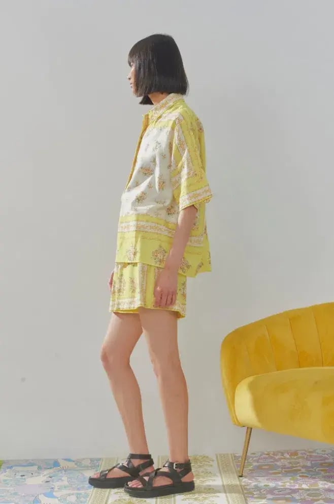 Alemais Catalina Shirt and Shorts Set Yellow Size 10 photo 2