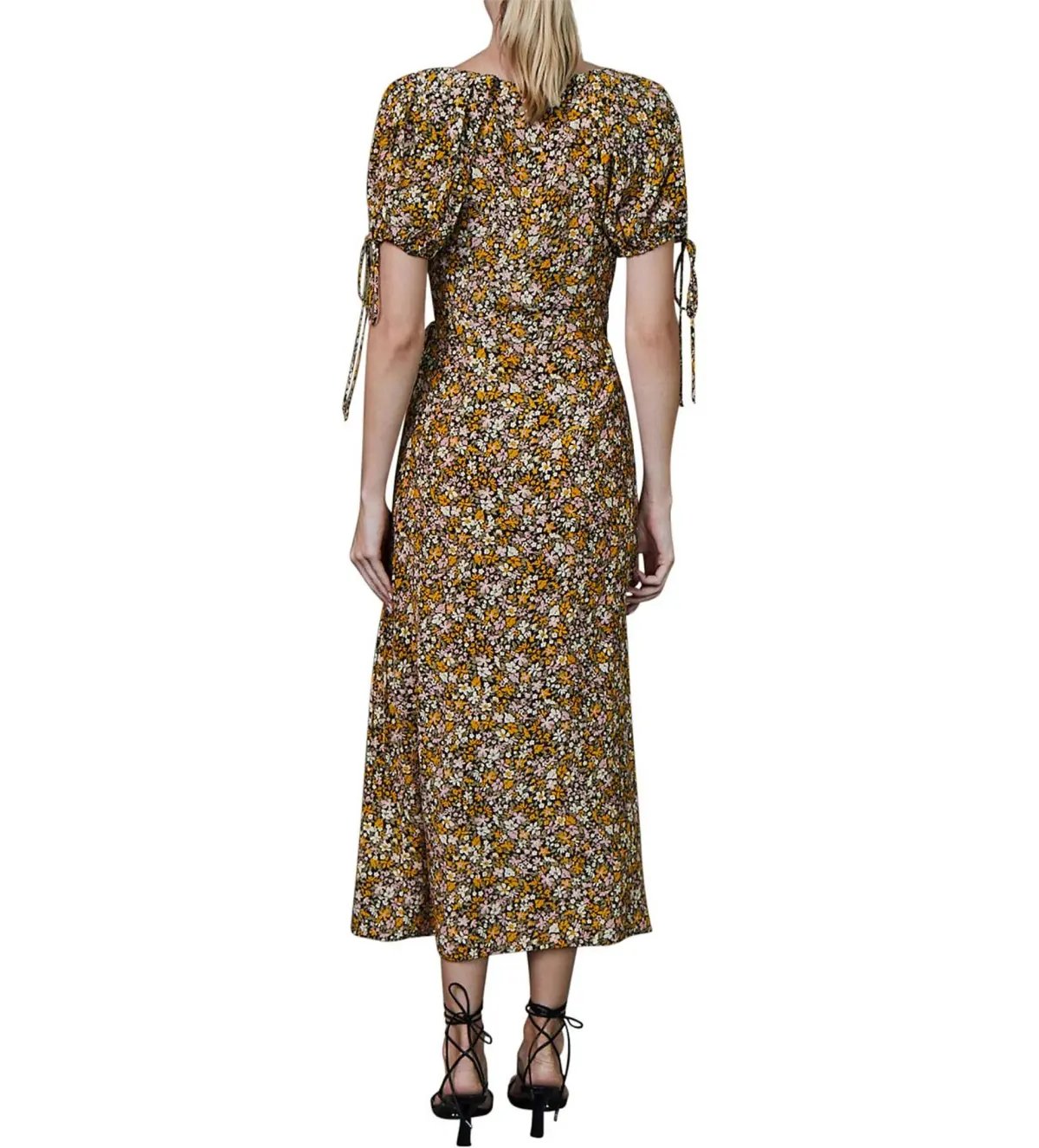 BEC+ BRIDGE MAISIE SILK SHORT SLEEVE FLORAL PRINT MIDI DRESS SIZE AU 6 photo 3