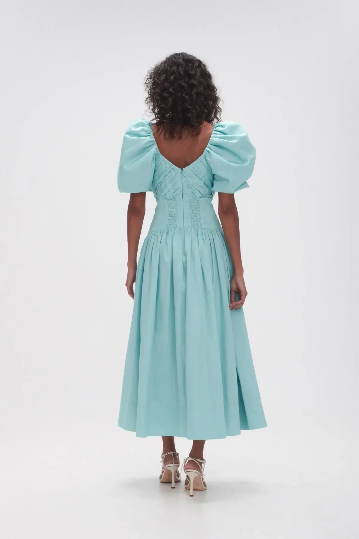 Aje Gabrielle Midi Dress Spearmint Blue Size 8 photo 3
