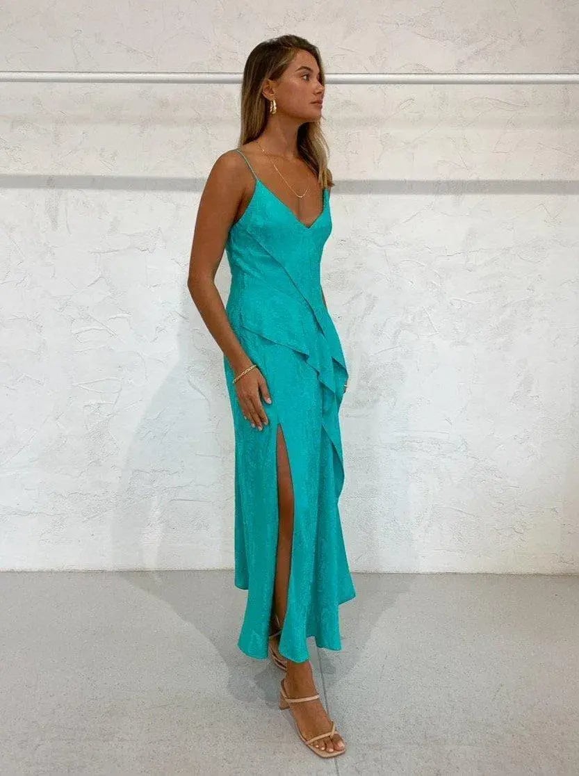 Acler Godwick Dress in electric green photo 2