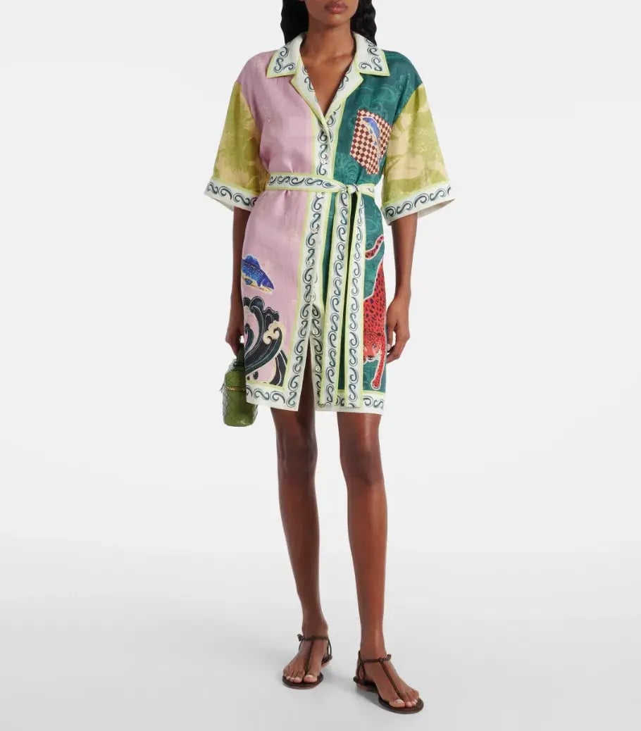 Alémais Rochester belted linen minidress 14 photo 2