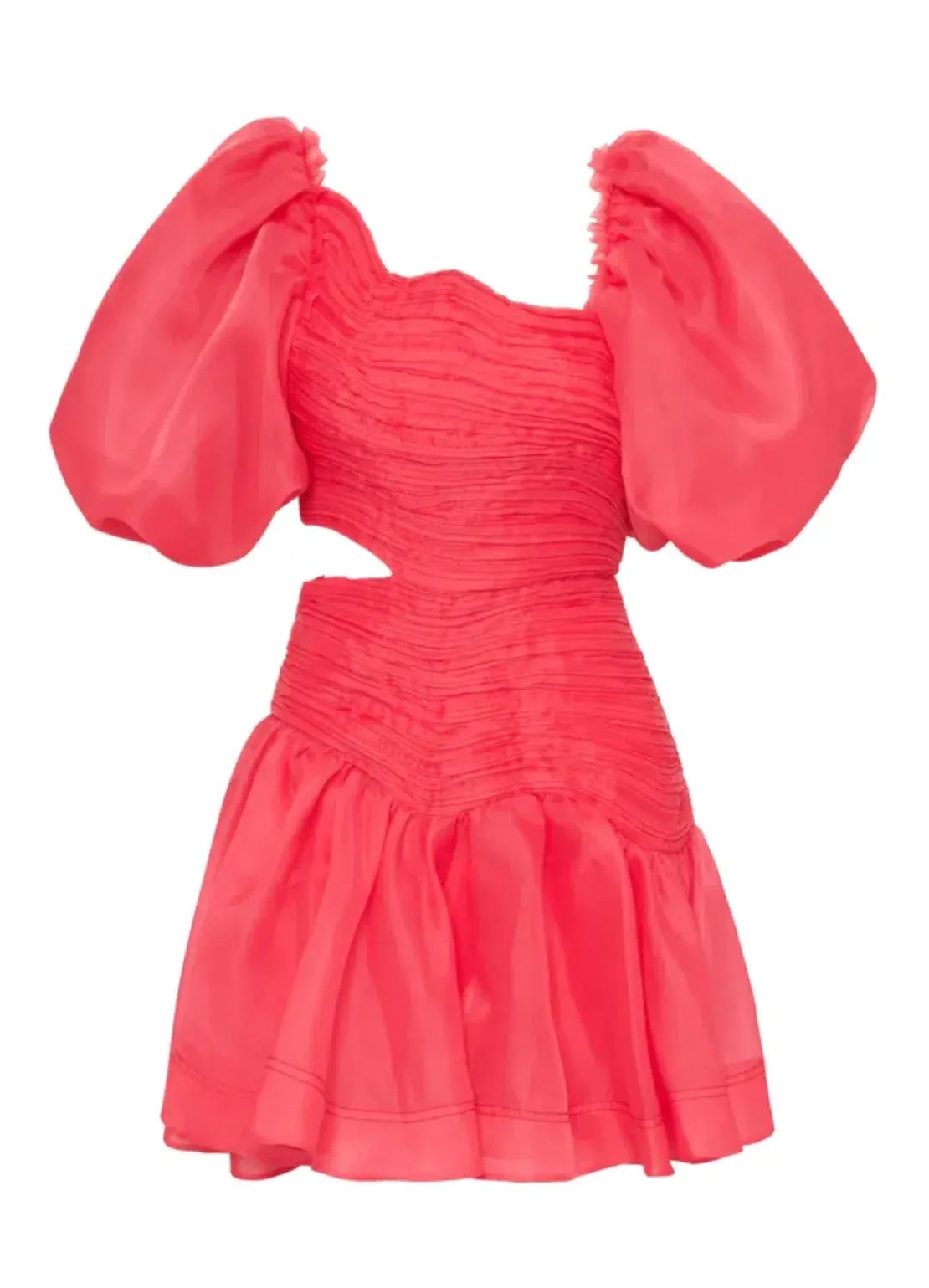 Aje Joan Puff Sleeve Mini Dress Pink Size 8 / S photo 4