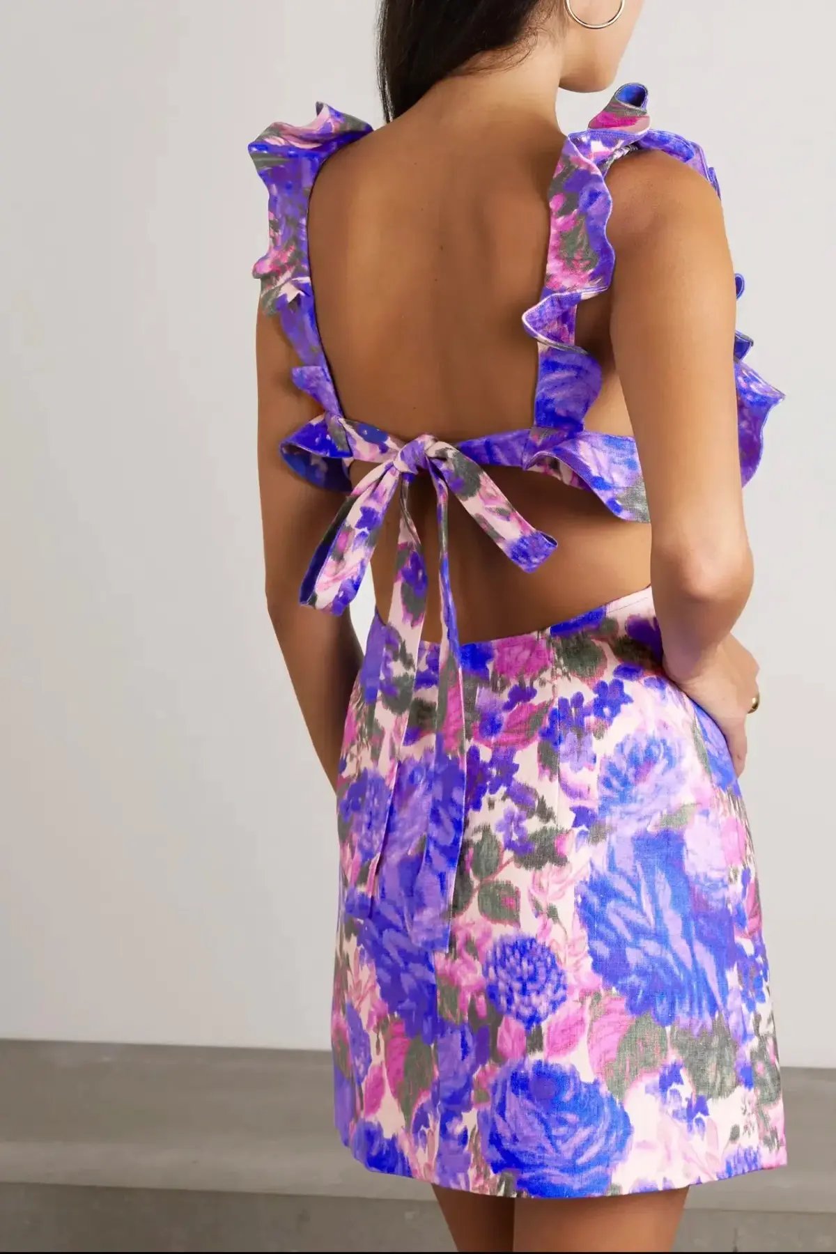 Zimmermann High Tide Frilled Mini Dress Floral Size 1 / Au 10 photo 3