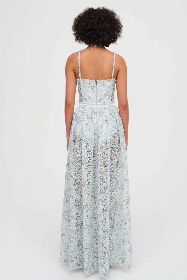FOR LOVE & LEMONS CECEILA LACE MAXI DRESS - BLUE photo 4
