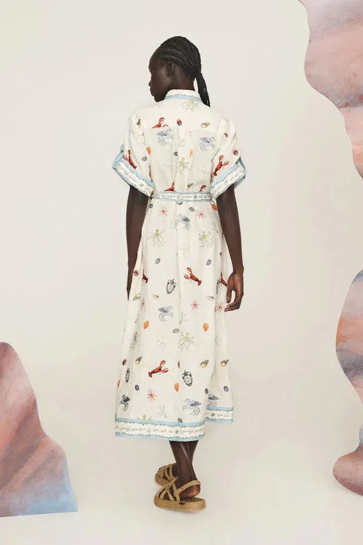 Alemais Sandy Embroidered Shirtdress Print Multi Size 8 photo 3