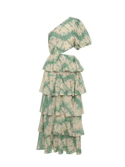 Kivari Mirage One Shoulder Maxi Dress Print Size 12 photo 4