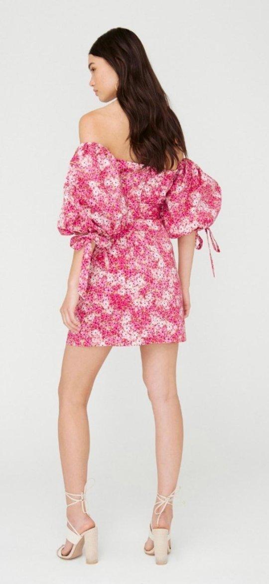 Sheike Ditsy Mini Dress Pink Floral Size 10 photo 2