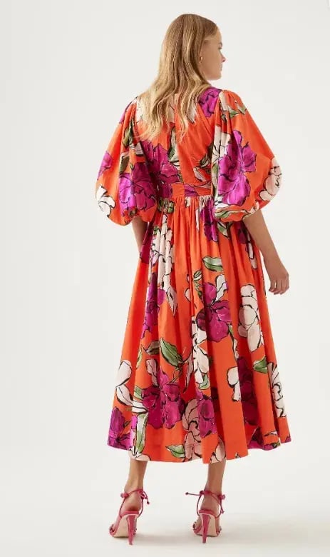 Aje Marlene Midi Dress Floral Size 8 photo 3