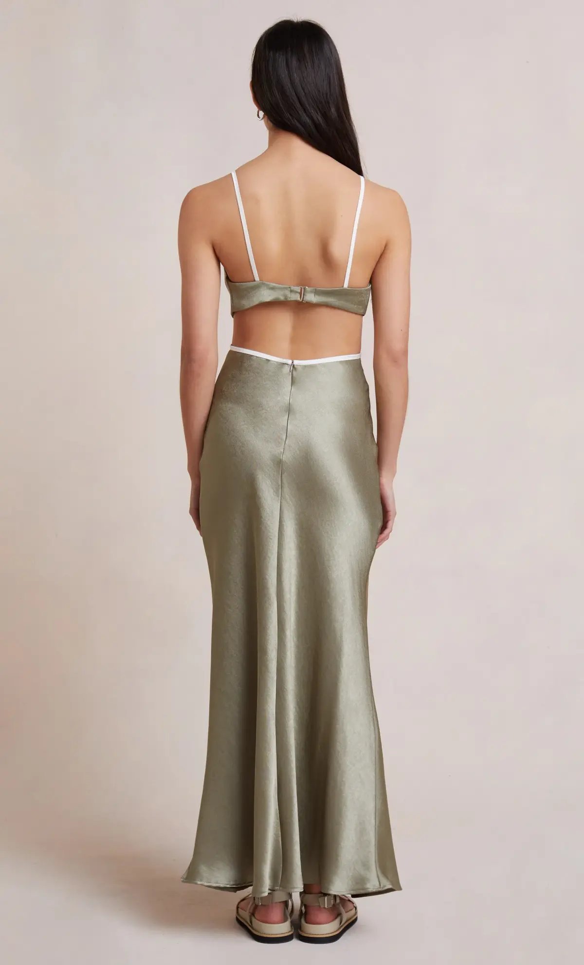 Bec and Bridge Veronique Maxi Dress Sage Green Size 6 photo 2