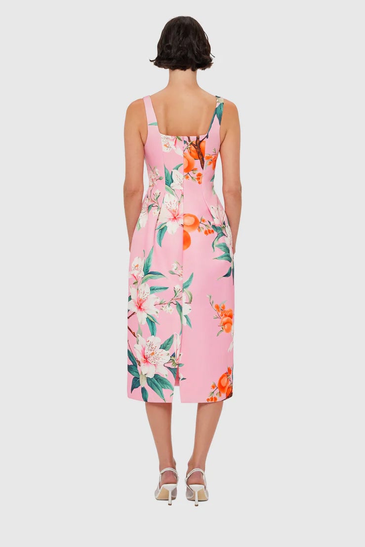 Leo Lin Larissa Midi Dress - Lavish Print in Pink photo 3
