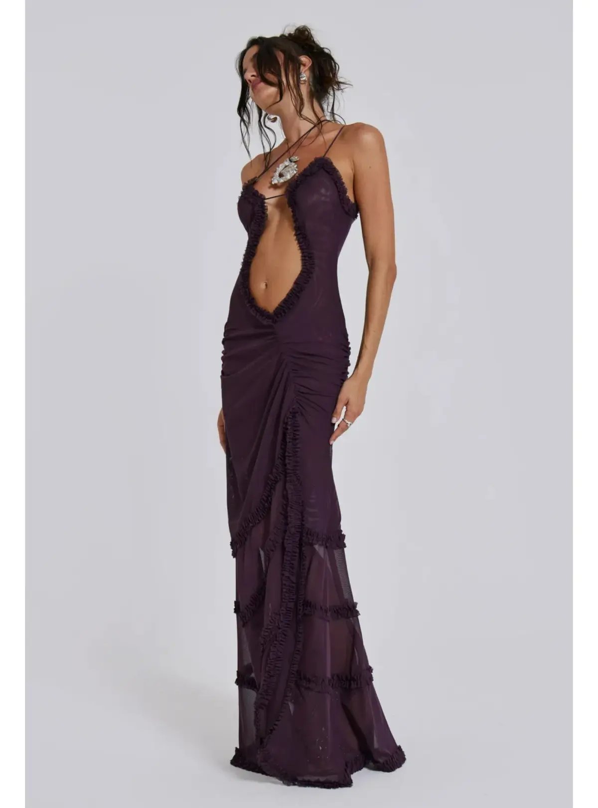 Jaded London Fatale Maxi Dress in Dusk Size AU 6 photo 4