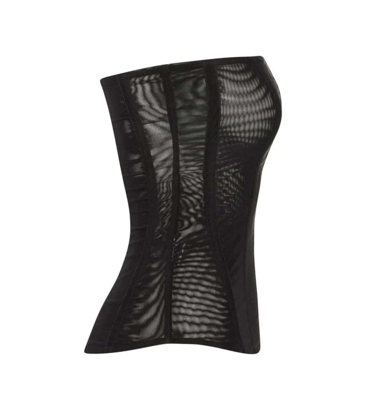 Leau White Muse Mesh Corset Top in Black Size AU 12 photo 5