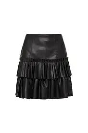 AJE Kindred Tiered Mini Skirt Black Size 8 photo 3