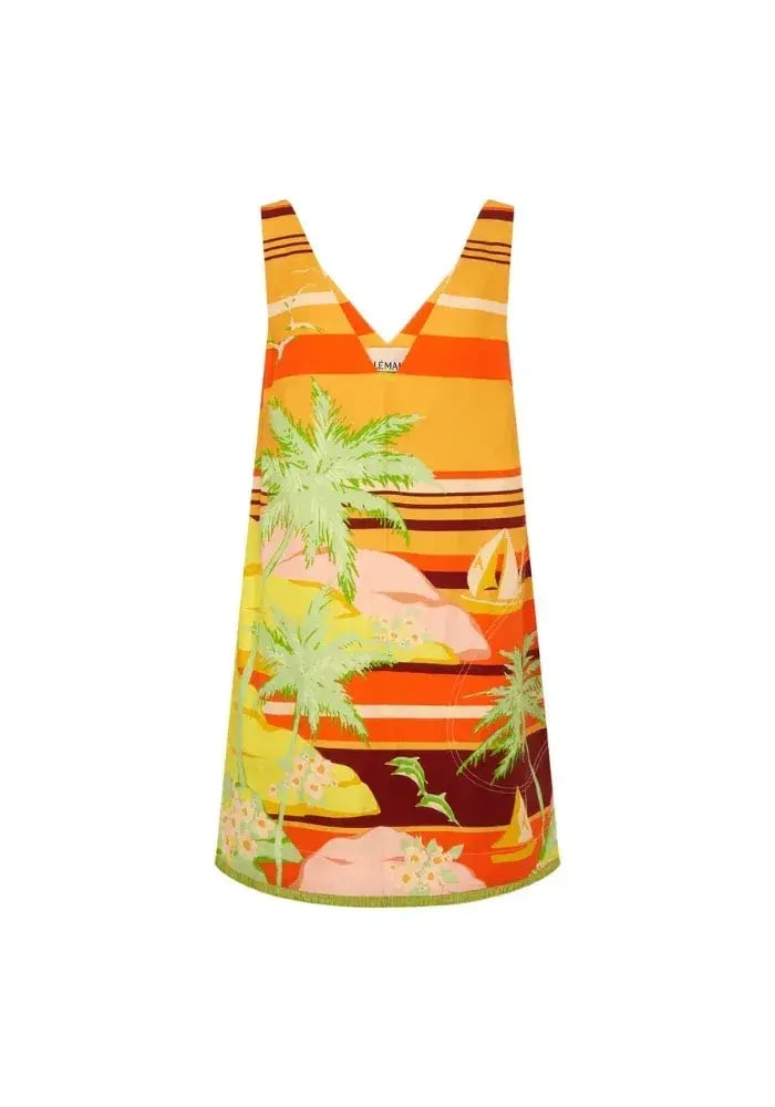 Alemais Palm Island V Neck Mini Dress Multi Size 6 photo 4