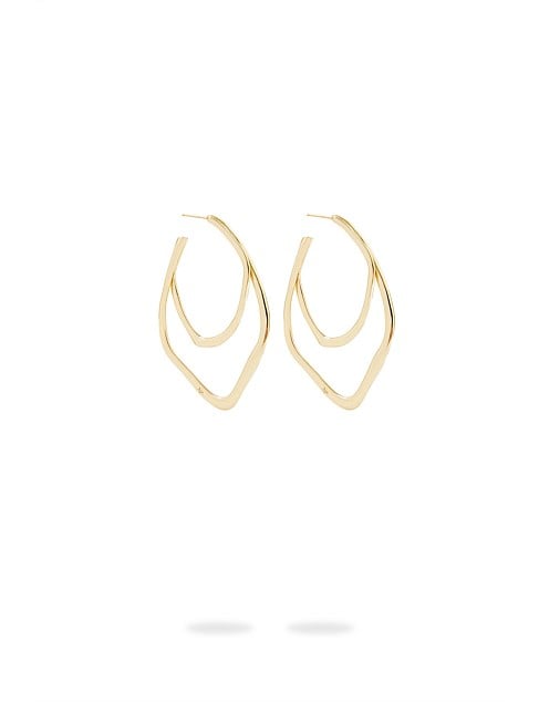 Aje Deco Gold Hoop Earrings photo 3