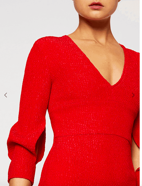 Scanlan Theodore Stretch Reptile Pencil Dress Red Size 10 photo 4