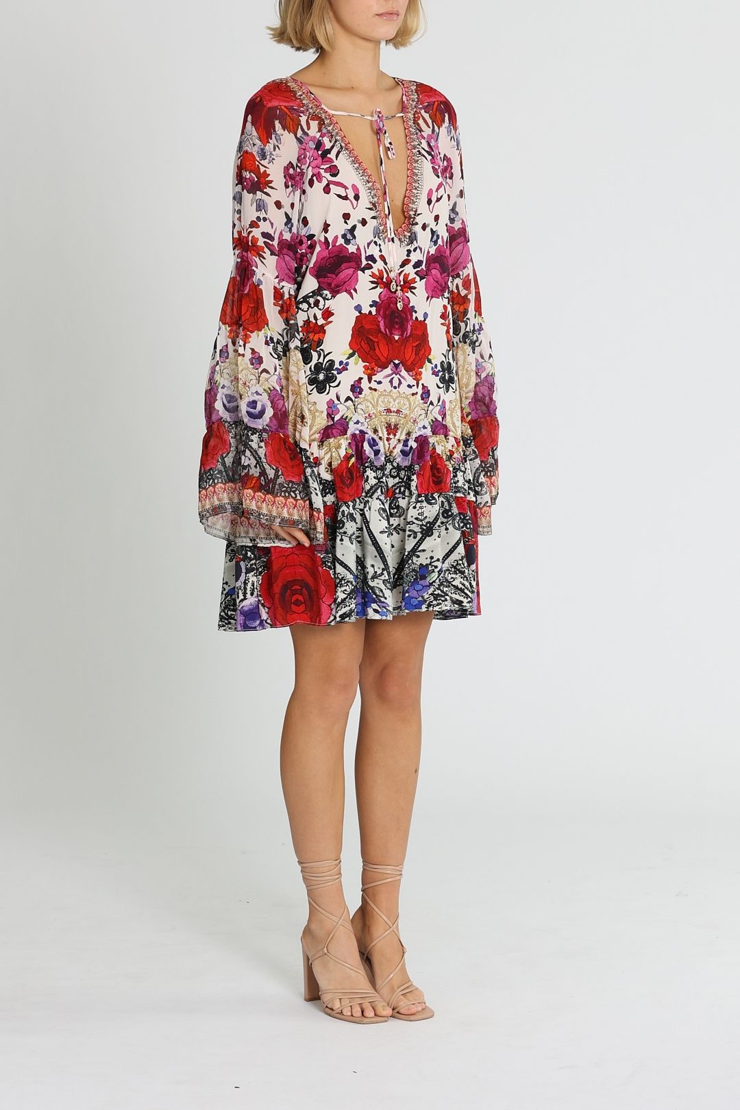 Gathered Panel Dress - Reign Of Roses photo 2