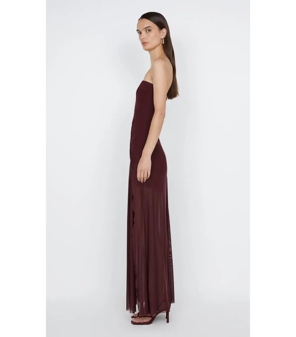 Bec & Bridge Essie Strapless Dress In Deep Plum Size 6 photo 2