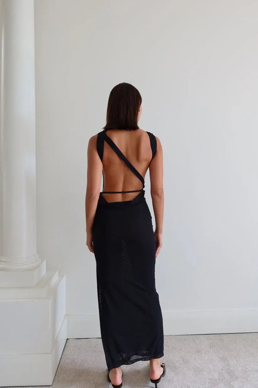She is Olla Luelle Maxi Dress Black Size S / AU 8 photo 3
