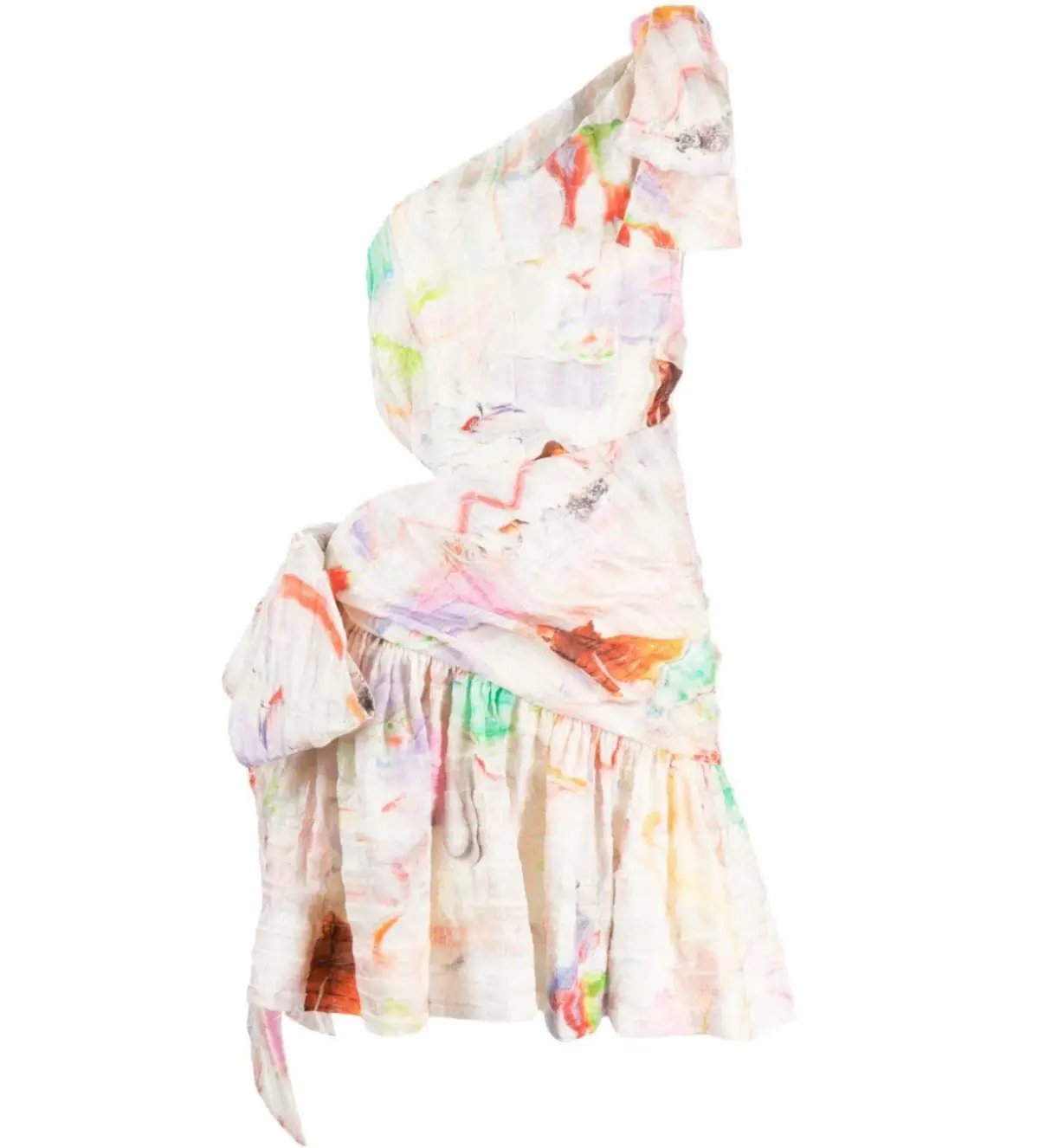 Alemais X Jedda Culley Daisy One Shoulder Mini Dress Print Size 8 photo 4