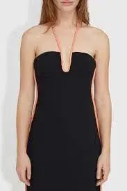 Paris Georgia Nassia Midi Dress Black/Orange Size XS/Au 8 photo 3