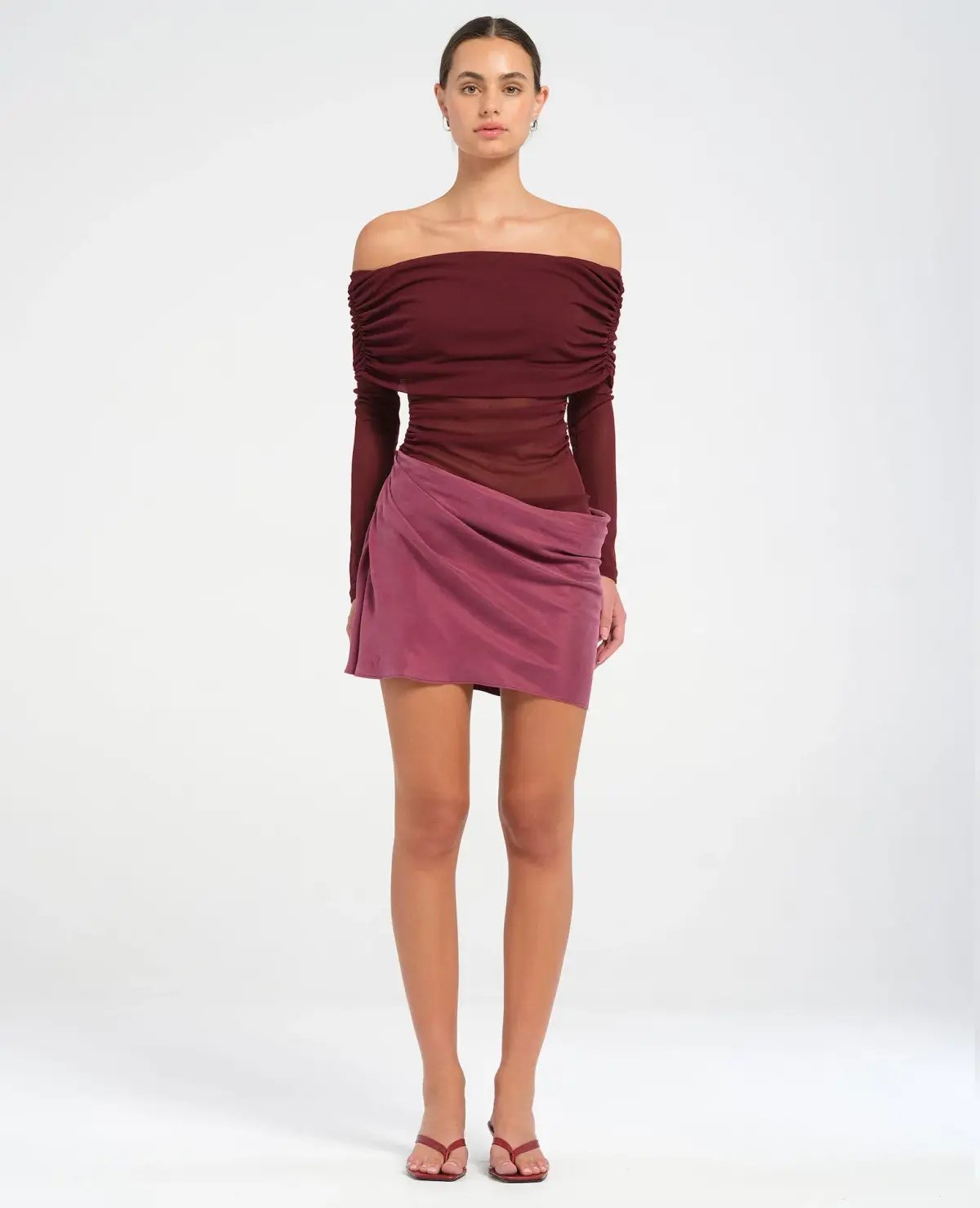 BENNI Luca Mini Dress in Plum Size 8 photo 2