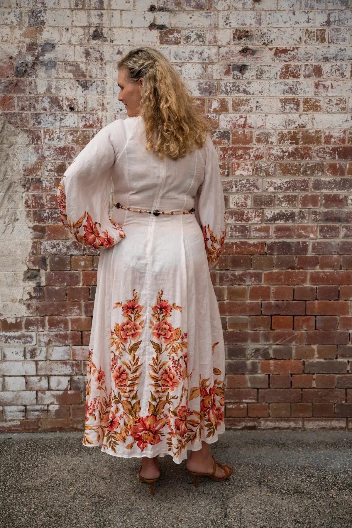Zimmermann The Vacay Billow Long Dress in Peach Floral Size 4/Au 16 photo 5