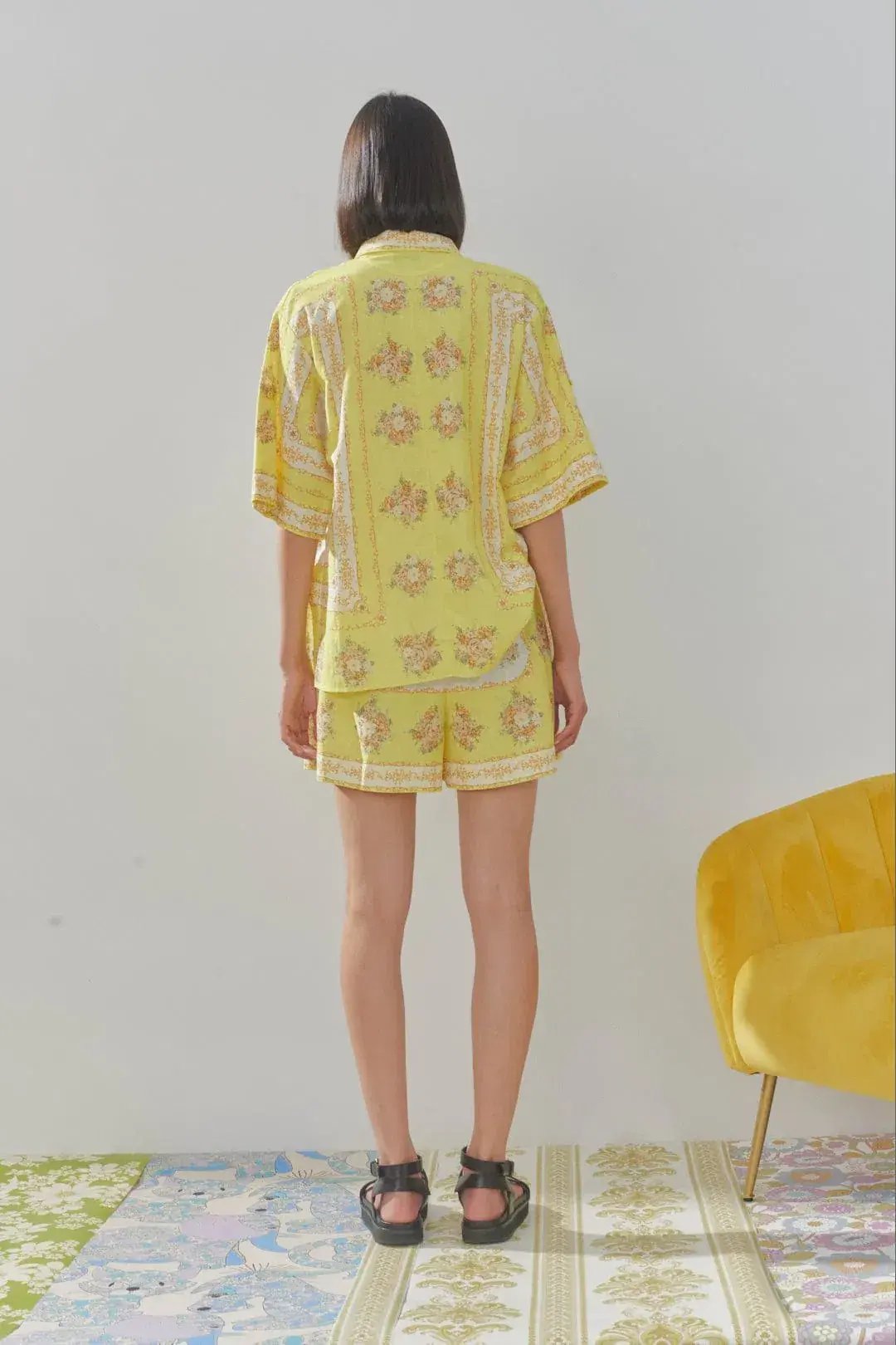 Alemaïs Catalina Yellow Shorts and Shirt Set Size 10 photo 4