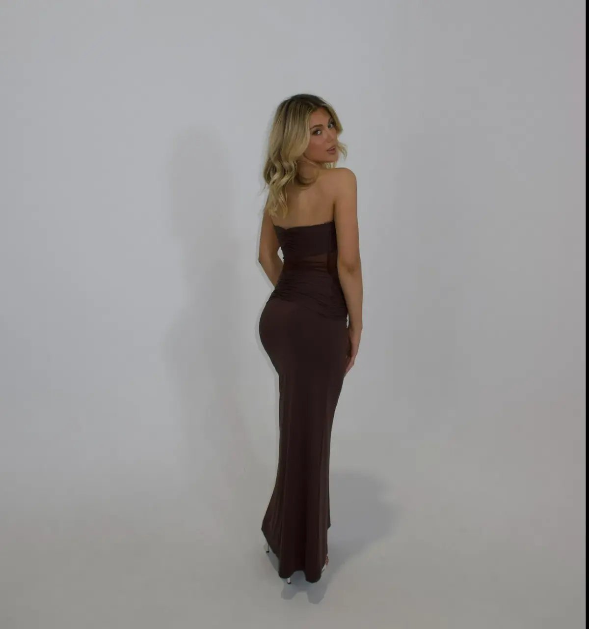 Sasha Therese Amara Maxi Dress Brown Size 8 photo 3